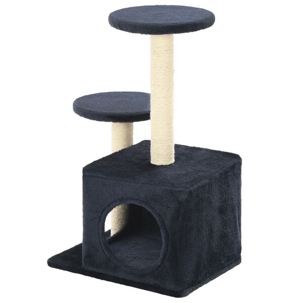 170521 vidaXL Cat Tree with Sisal Scratching Posts 60 cm Dark Blue