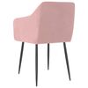 vidaXL Обідні стільці 2 шт Рожевий Оксамит