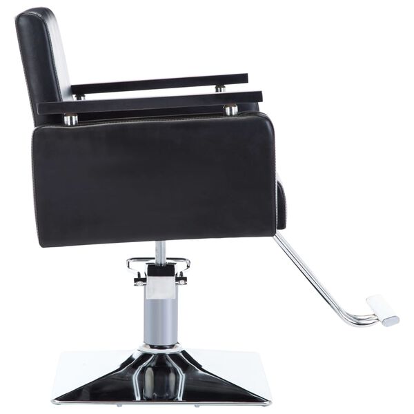 vidaXL Перукарське крісло Чорний Штучна шкіра