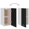 801245 vidaXL Hanging Cabinet Black 29,5x31x60 cm Chipboard