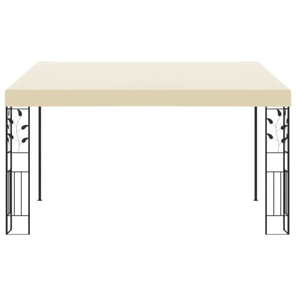 vidaXL Пристінна Альтанка Кремовий 4x3x2,5 м