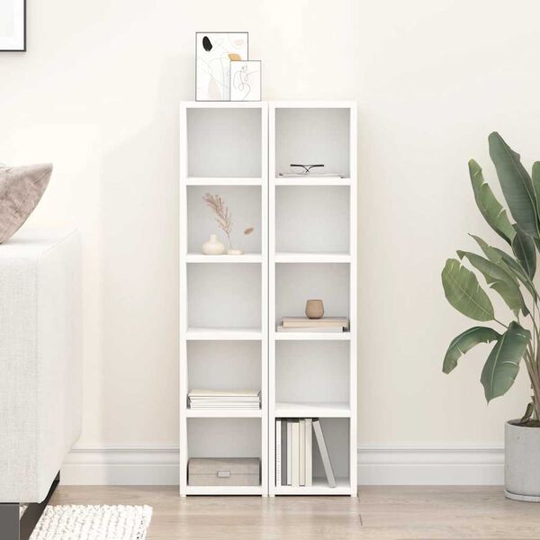 vidaXL Шафа для CD-дисків 2 шт. Білий 21x16x93,5 см ДСП
