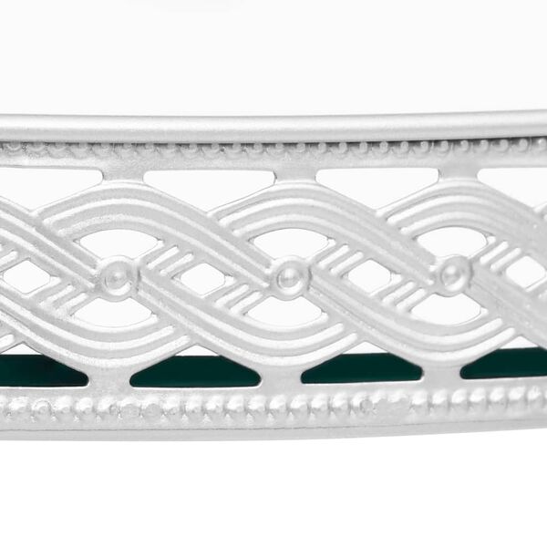 vidaXL Приставний столик Сріблястий 40x40x41см Скло