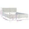 vidaXL Каркас ліжка Сірий 160x200 см Натуральний ротанг