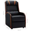 vidaXL Відкидне крісло Чорний/Помаранчевий Штучна шкіра