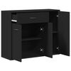 800676 vidaXL Sideboard Black 88x30x70 cm Chipboard