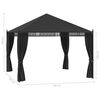 vidaXL Альтанка зі Шторами Антрацит 3,5x3,5x3,1 м