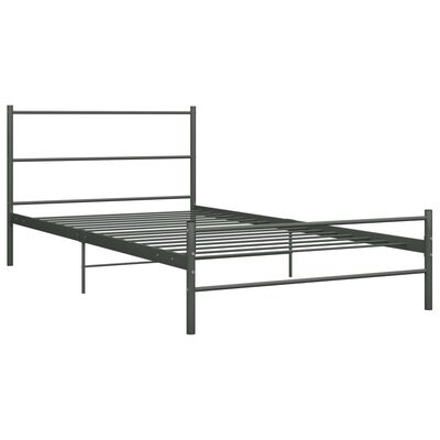 vidaXL Каркас ліжка Сірий 100x200 см Метал