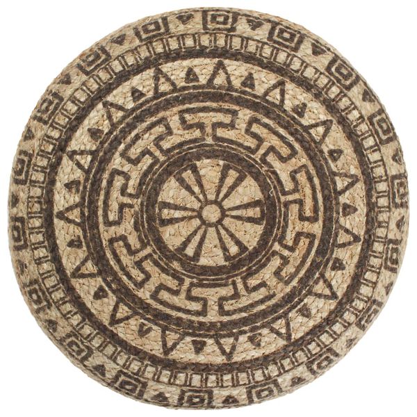 vidaXL Пуф ручної роботи Коричневий 45х30 см Джут