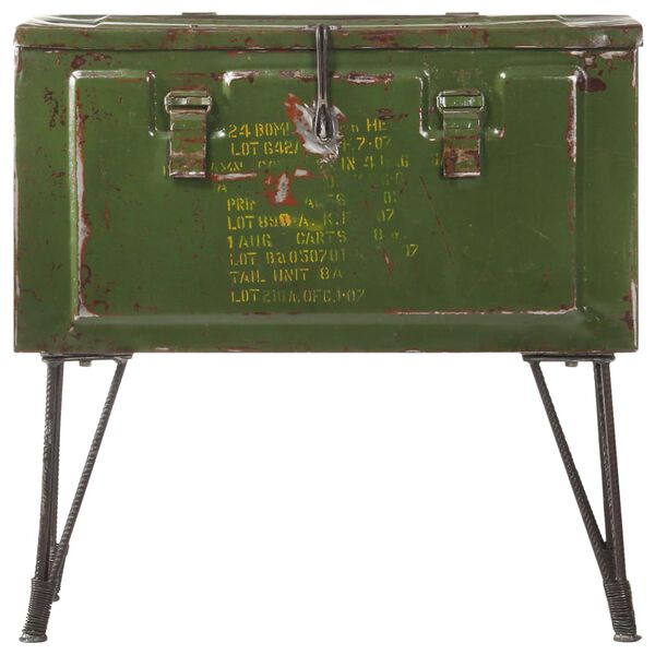 vidaXL Скриня для Зберігання в Стилі Мілітарі 68х24х66 см Залізо