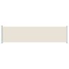 vidaXL Бічний Висувний Тент для Дворика Кремовий 600x160 см