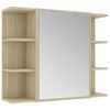 vidaXL Дзеркальна шафа для ванної кімнати Дуб сонома 80x20,5x64 см ДСП
