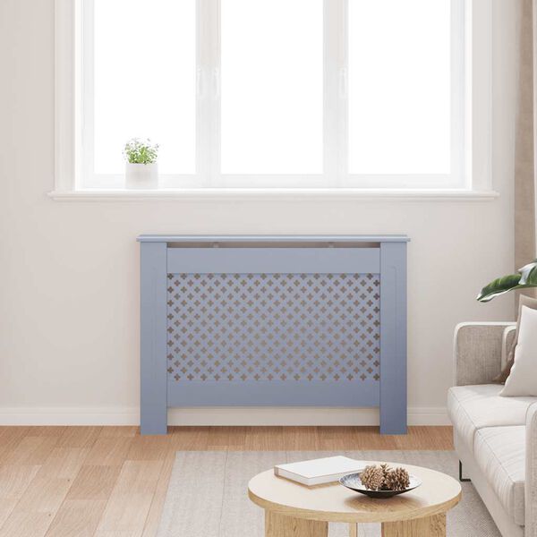 vidaXL Короб для Радіатора Антрацит 112x19x81 см МДФ