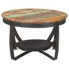 vidaXL Журнальний столик Ø68x43 см Масив відновленої деревини