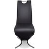 vidaXL Обідні стільці 2 шт Чорний Штучна шкіра