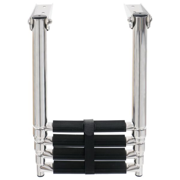 vidaXL Забортний Трап Розкладний 4 Щаблі Нержавіюча Сталь