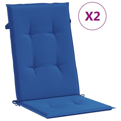 vidaXL Подушки для садових стільців 2 шт Яскраво-синій 120х50х3 см