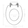 143931 vidaXL WC Toilet Seat with Soft Close Lid MDF Old Wood Design