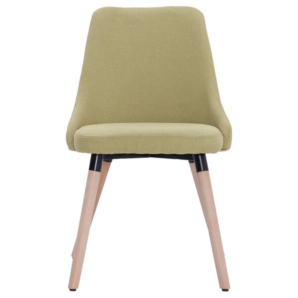 vidaXL Обідні cтільці 2 шт Зелений Тканина