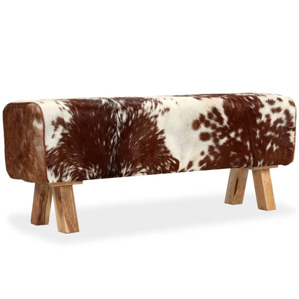 vidaXL Лавка 120x30x45 см Натуральна Козяча Шкіра