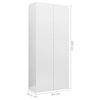 vidaXL Шафа для зберігання Глянцевий білий 80x35,5x180 см ДСП