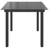 vidaXL Cадовий стіл Чорний 150x90x74 см Алюміній і скло