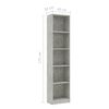 800850 vidaXL 5-Tier Book Cabinet Concrete Grey 40x24x175 cm Chipboard