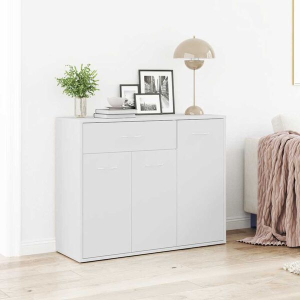 800675 vidaXL Sideboard White 88x30x70 cm Chipboard