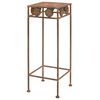245928 vidaXL Plant Stand Set 3 Pieces Vintage Style Metal Rusty