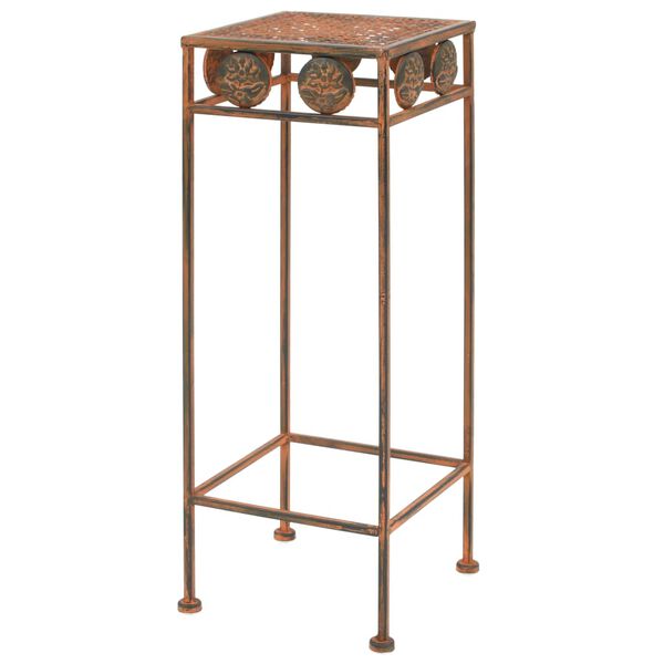 245928 vidaXL Plant Stand Set 3 Pieces Vintage Style Metal Rusty