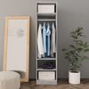 800238 vidaXL Wardrobe Concrete Grey 50x50x200 cm Chipboard