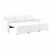 vidaXL 3-місний модульний диван-ліжко Білий Штучна шкіра