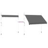 vidaXL Висувний Тент Ручний Антрацит 300 см