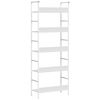 288228 vidaXL 5-Layer Book Shelf White 60x27,6x158,5 cm Chipboard