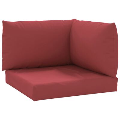 vidaXL Подушки для дивана з піддонів 3 шт Бордовий Тканина