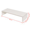 243661 vidaXL Monitor Stand Chipboard 60x23,5x12 cm White