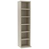 vidaXL Шафа для CD-дисків Дуб сонома 21x20x88 см Деревні пластики