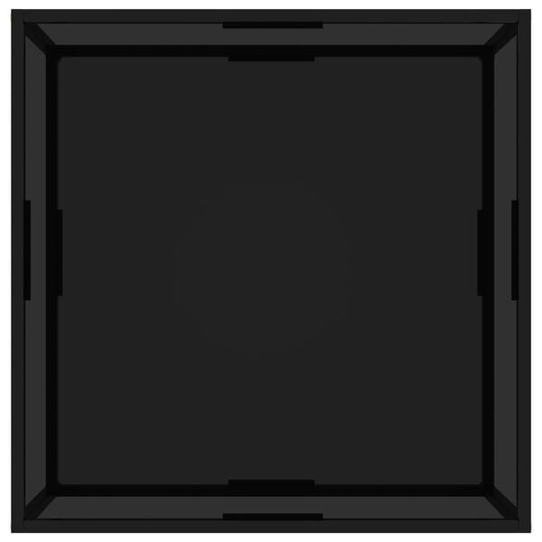 vidaXL Журнальний столик Чорний 80х80х35 см Загартоване скло