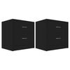 801038 vidaXL Bedside Cabinets 2 pcs Black 40x30x40 cm Chipboard