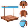 vidaXL Пісочниця з дашком 122x120x123 см Ялина