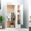 800792 vidaXL 3-Door Wardrobe White 120x50x180 cm Chipboard