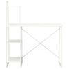 20282 vidaXL Desk with Shelving Unit White 102x50x117 cm