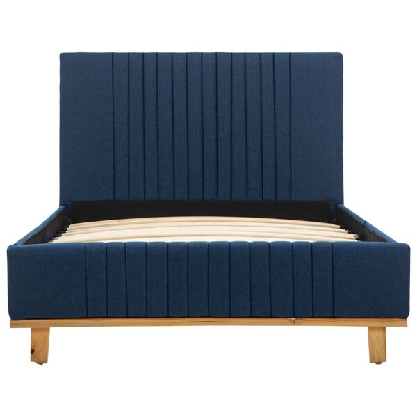 vidaXL Каркас ліжка Синій 100x200 см Тканина