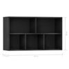 800163 vidaXL Book Cabinet/Sideboard Black 50x25x80 cm Chipboard