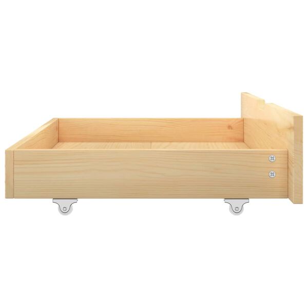 321985 vidaXL Bed Drawers 2 pcs Solid Pine Wood