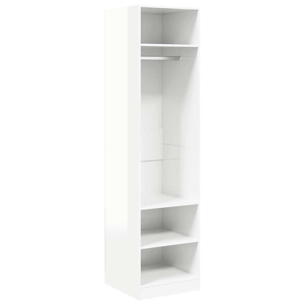 800240 vidaXL Wardrobe High Gloss White 50x50x200 cm Chipboard