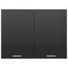801282 vidaXL Hanging Cabinet High Gloss Black 80x31x60 cm Chipboard