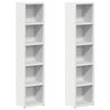vidaXL Шафа для CD-дисків 2 шт. Білий 21x16x93,5 см ДСП