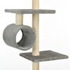 170532 vidaXL Cat Tree with Sisal Scratching Posts 260 cm Grey