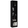 800847 vidaXL 5-Tier Book Cabinet Black 40x24x175 cm Chipboard